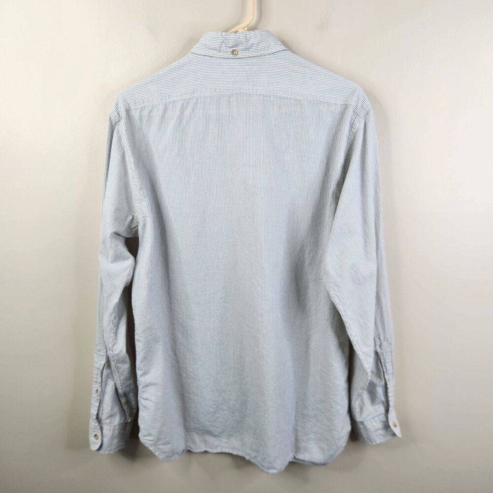 Taylor Stitch Long Sleeve Handmade Striped Single Pocket Button Down Shirt 44 - Picture 2 of 6